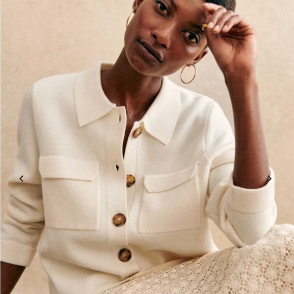 Sezane Sweaters - Sezane Betty Cardigan in Ecru